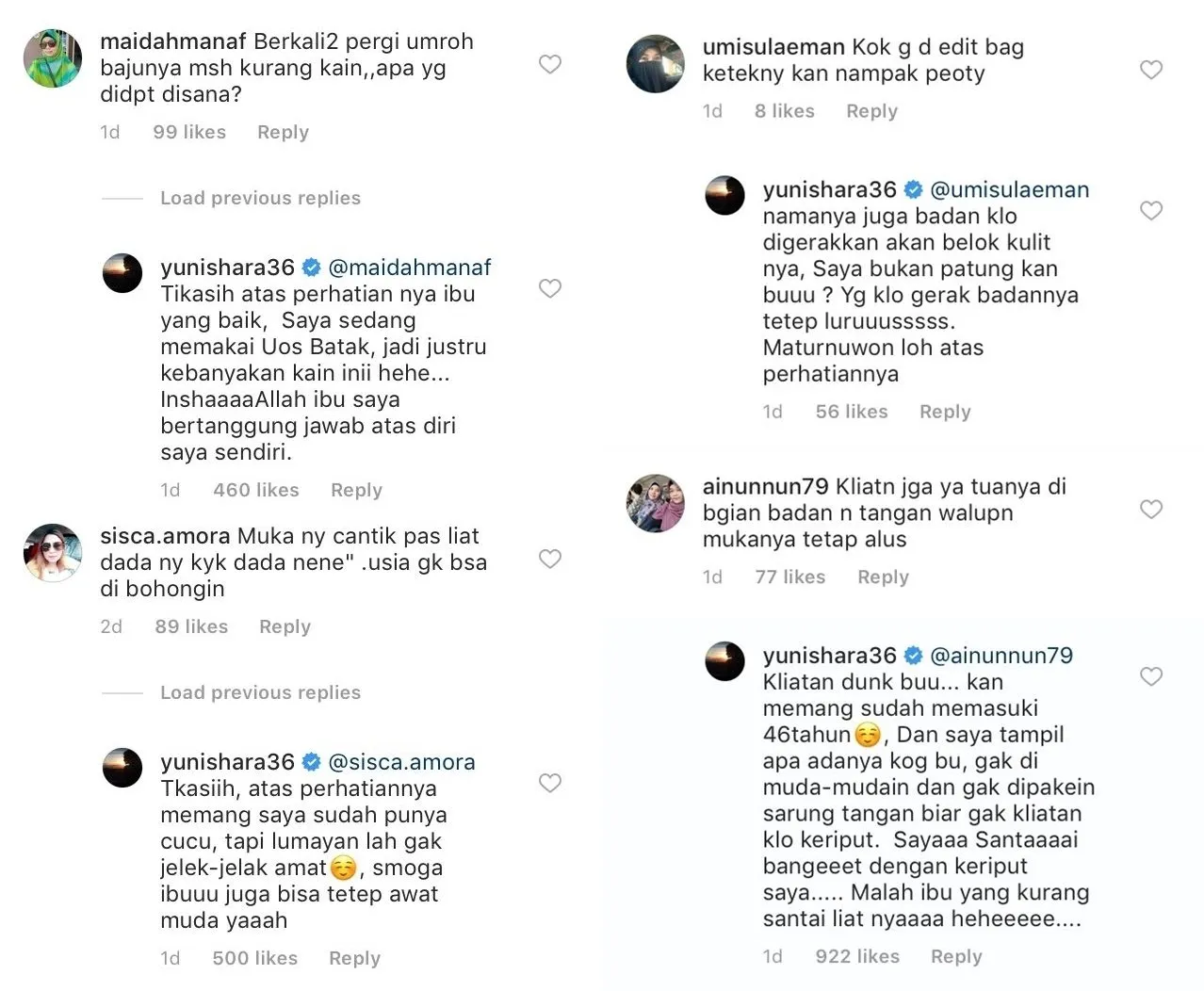 Dikomentari Warganet Soal Kulit Peyot, Yuni Shara Malah Bangga dengan Usianya yang Sekarang 6