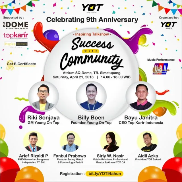 Celebrating Young On Top 9 th Anniversary; Meraih Sukses Bersama Komunitas 1