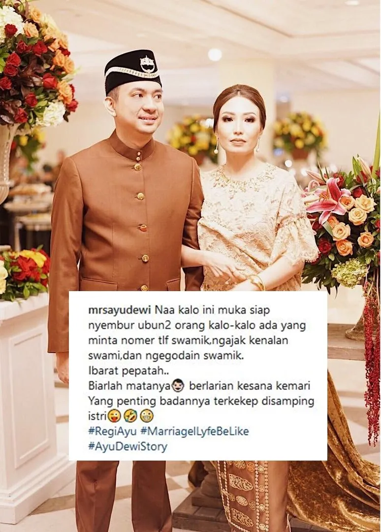 13 Caption Kocak Ayu Dewi Bareng Suami, Meski Sudah Nikah Mesranya Tetap Kayak Zaman Pacaran. Tiru, Ah! 16