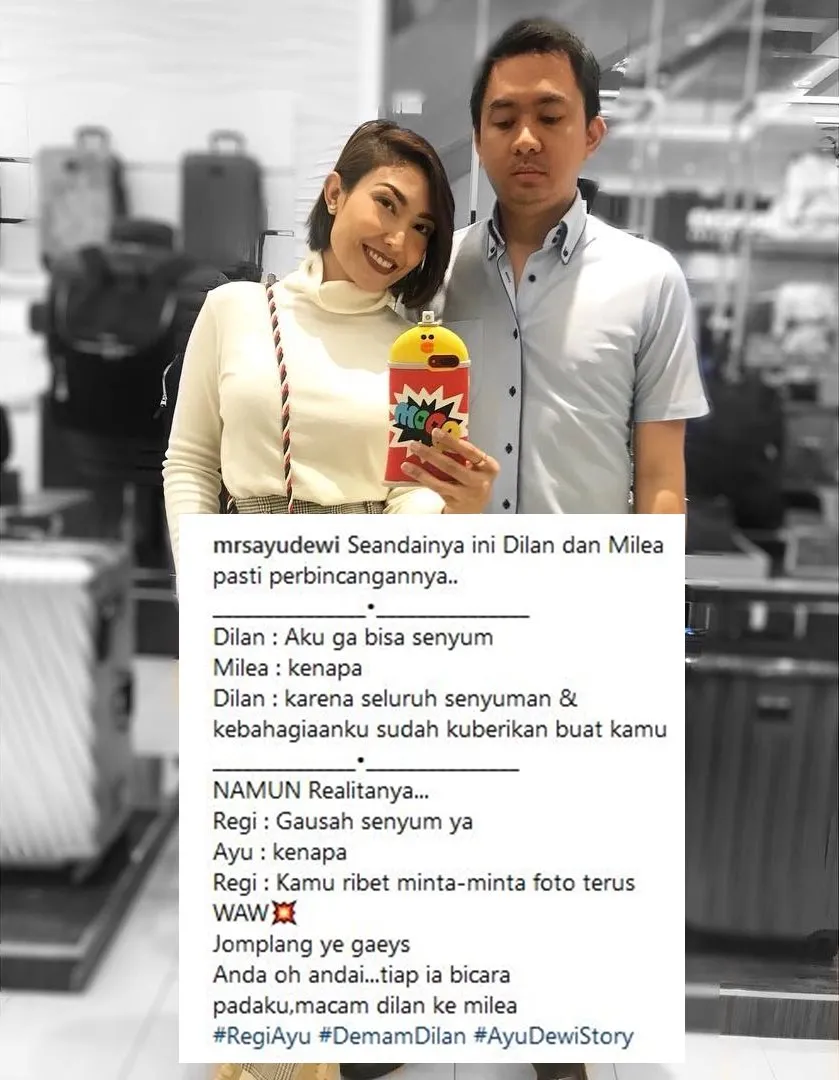 13 Caption Kocak Ayu Dewi Bareng Suami, Meski Sudah Nikah Mesranya Tetap Kayak Zaman Pacaran. Tiru, Ah! 19