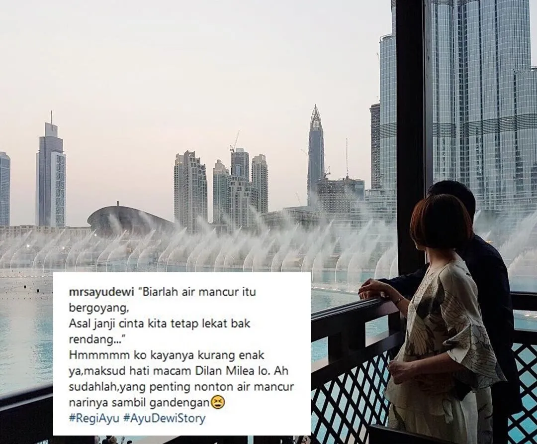 13 Caption Kocak Ayu Dewi Bareng Suami, Meski Sudah Nikah Mesranya Tetap Kayak Zaman Pacaran. Tiru, Ah! 26