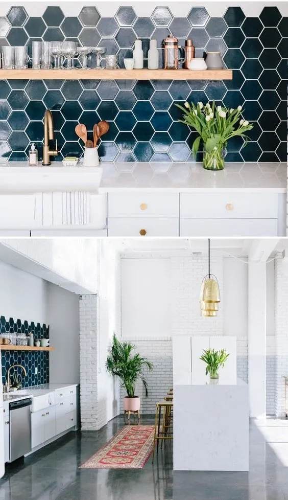11 Inspirasi Keramik Dapur yang Dipasang di Dinding. Motifnya Artistik! 17 keramik dapur