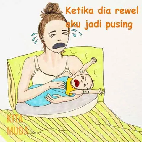 18 Ilustrasi Lucu Perjuangan Ibu Muda yang Baru Punya Momongan. Ternyata Nggak Gampang, Ya? 20