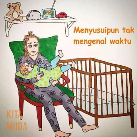 18 Ilustrasi Lucu Perjuangan Ibu Muda yang Baru Punya Momongan. Ternyata Nggak Gampang, Ya? 21