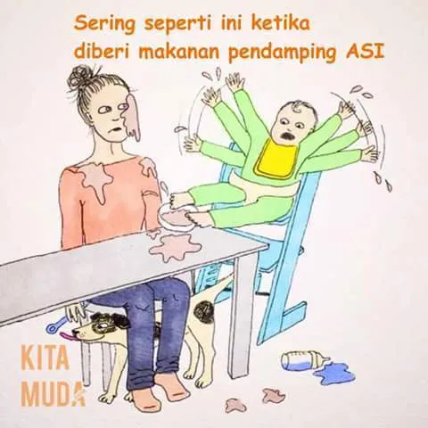 18 Ilustrasi Lucu Perjuangan Ibu Muda yang Baru Punya Momongan. Ternyata Nggak Gampang, Ya? 28