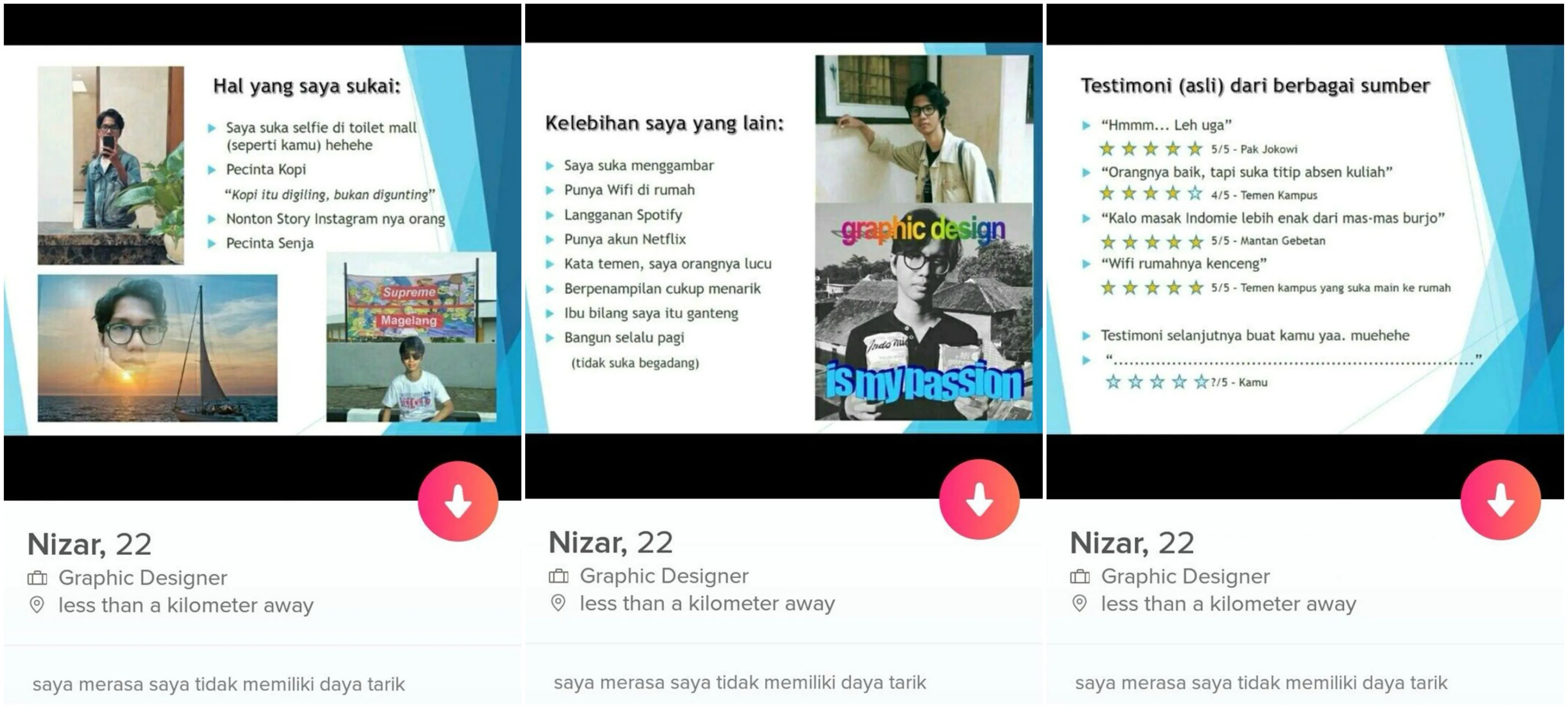 Cowok ini Niat Banget 'Menghias' Akun Tinder-nya. Kalau Ketemu, Kamu Bakal Swipe Kanan atau Kiri nih? 6