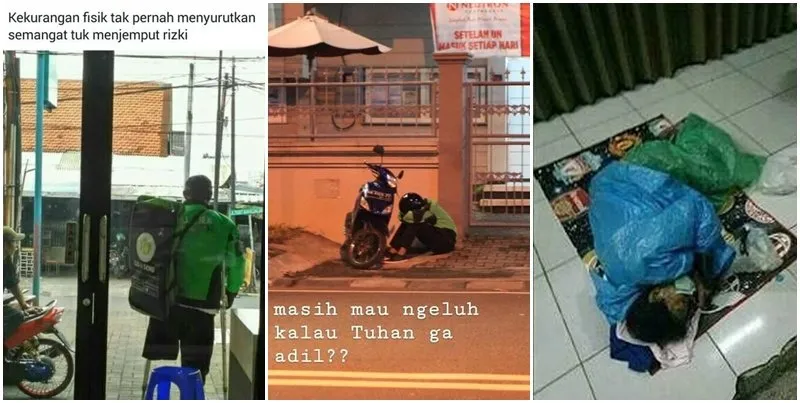 15 Potret Driver Ojol yang Nunjukin Gigihnya Mereka. Masih Belum Bersyukur dengan yang Kamu Punya?