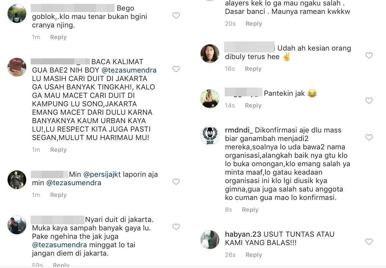 Teza Sumendra Dimarahi karena Sebut Jakmania 'Nyampah' dan Bikin Macet, Apa Iya ya Mereka yang Bikin Macet? 10