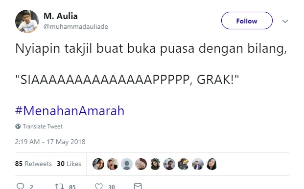20+ Jokes #Menahanmarah Ala Warganet ini Kocak Banget. Orang Puasa Memang Harus Sabar Sih 29