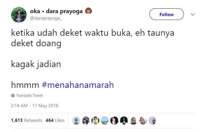 20+ Jokes #Menahanmarah Ala Warganet ini Kocak Banget. Orang Puasa Memang Harus Sabar Sih 24