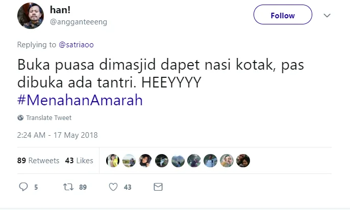 20+ Jokes #Menahanmarah Ala Warganet ini Kocak Banget. Orang Puasa Memang Harus Sabar Sih 27