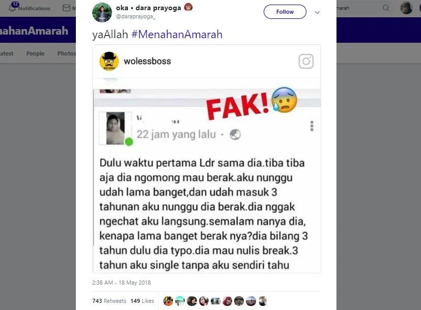 20+ Jokes #Menahanmarah Ala Warganet ini Kocak Banget. Orang Puasa Memang Harus Sabar Sih 30