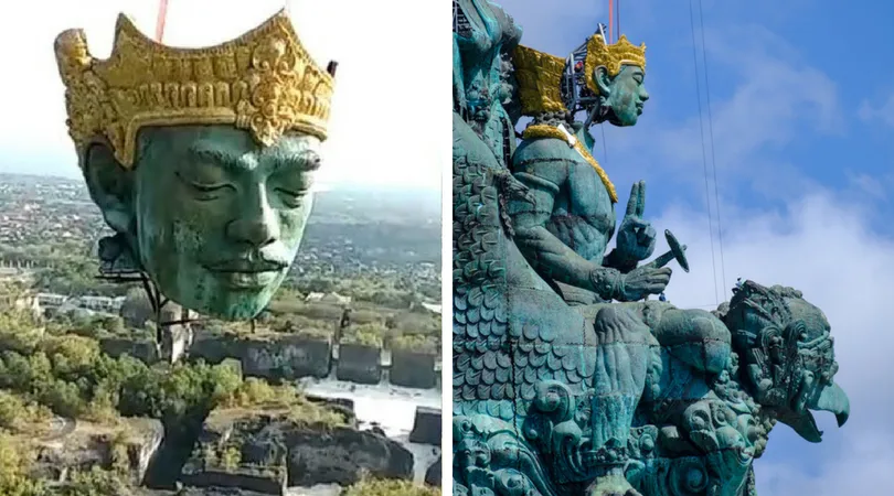 Patung GWK di Bali Sudah Hampir Jadi. Begini Rekaman Pemasangan Kepala Patung Seberat 4 Ton Ini!