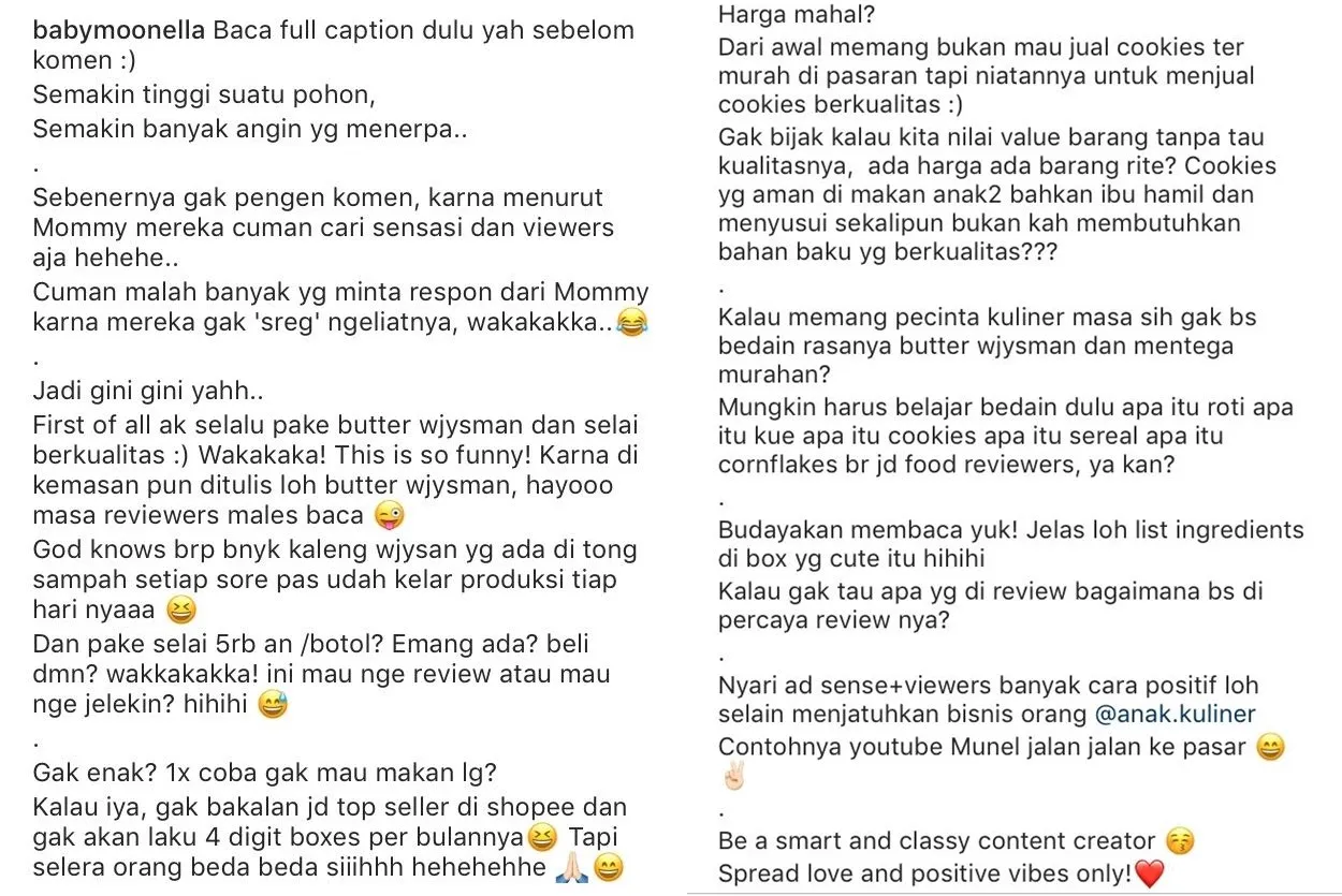 Respons Mommy Moonella Ihwal Kuenya yang Diulas 'Anak Kuliner'. Caranya Review sih yang Jadi Soal 4