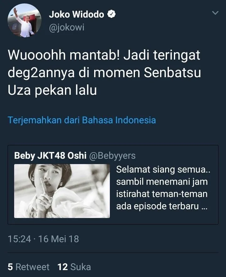 Admin Twitter Jokowi Salah Akun, Warganet Kaget Presiden Adalah Wota. Pengen Ngakak Tapi Kok Kasihan 5