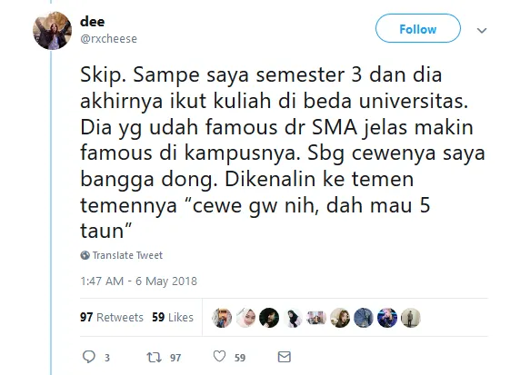 Pacaran 5 Tahun dan Cowoknya Hamilin Cewek Lain, Curhatan Cewek ini Tuai Pujian Warganet. Kelas sih! 38