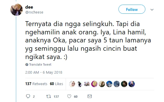 Pacaran 5 Tahun dan Cowoknya Hamilin Cewek Lain, Curhatan Cewek ini Tuai Pujian Warganet. Kelas sih! 49