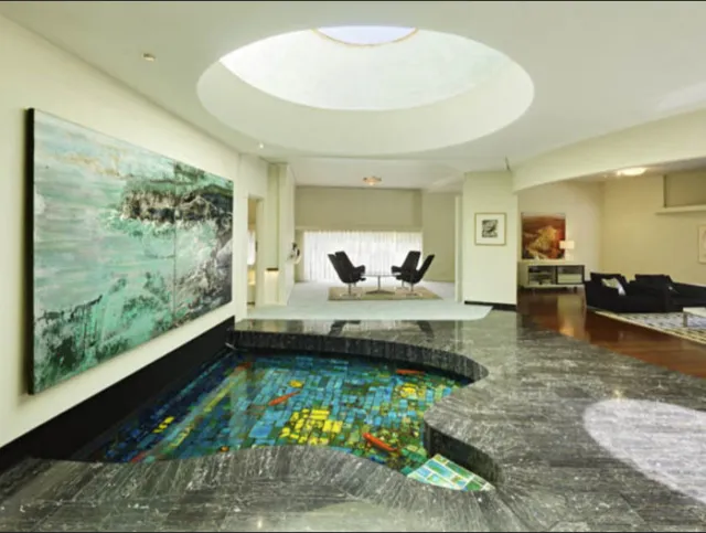 12+ Ide Kolam di Dalam Rumah yang Bikin Kamu Merasa Sedang Honeymoon Setiap Hari 23