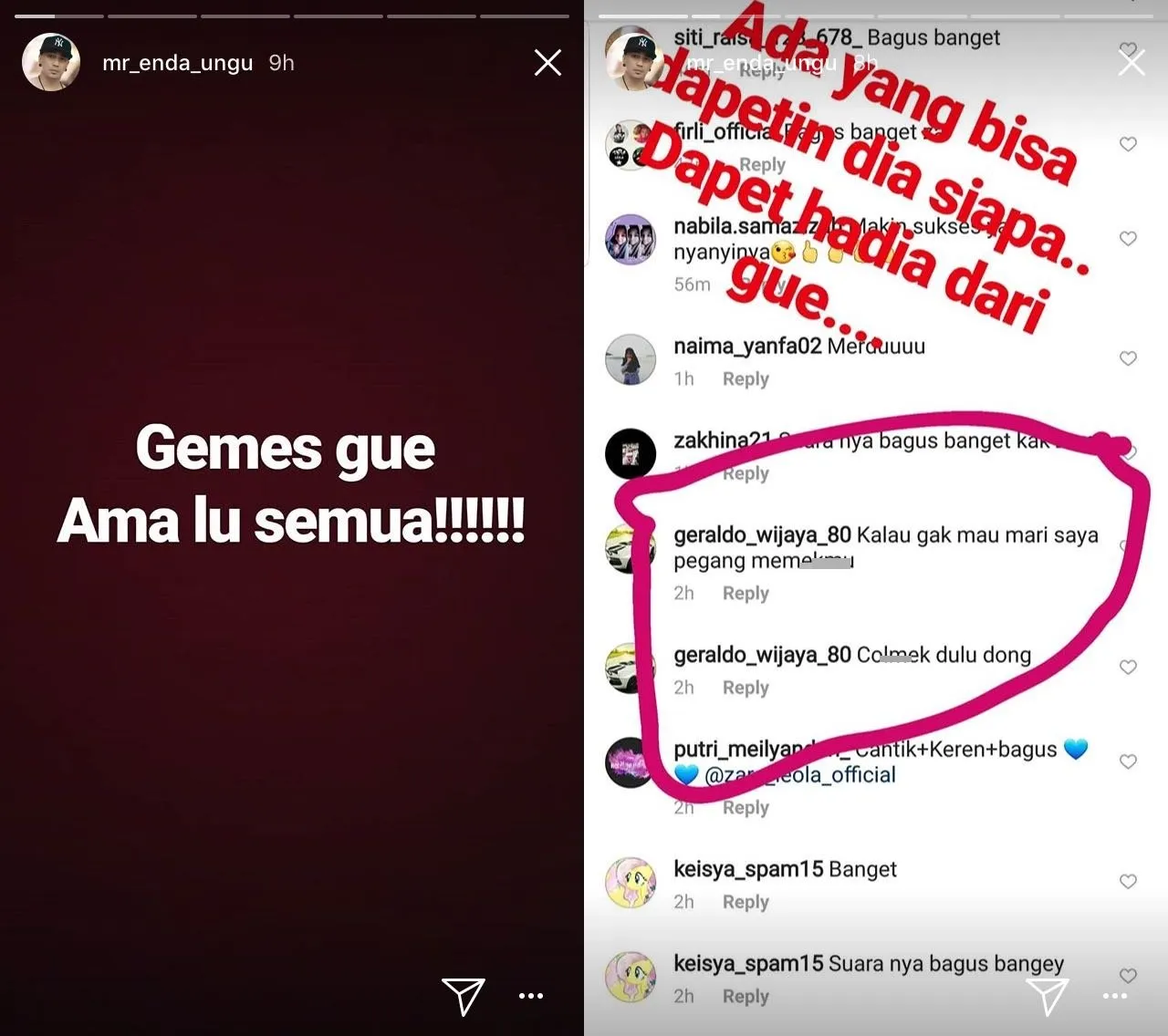 Putrinya Dapat Komentar Kurang Ajar, Enda Ungu Buru Pelaku dan Janjikan Imbalan buat yang Membantunya 4