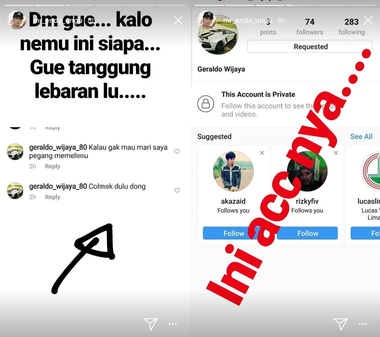 Putrinya Dapat Komentar Kurang Ajar, Enda Ungu Buru Pelaku dan Janjikan Imbalan buat yang Membantunya 5