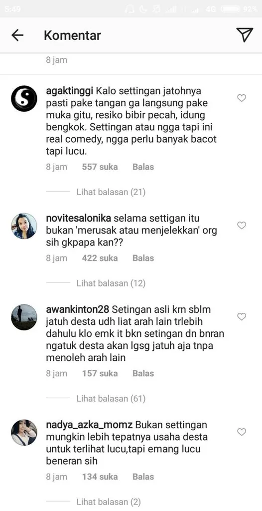 Tersungkur Akibat Ngantuk, Desta Dibilang Bikin Settingan. Lho, Bukannya yang Penting Semua Terhibur? 5