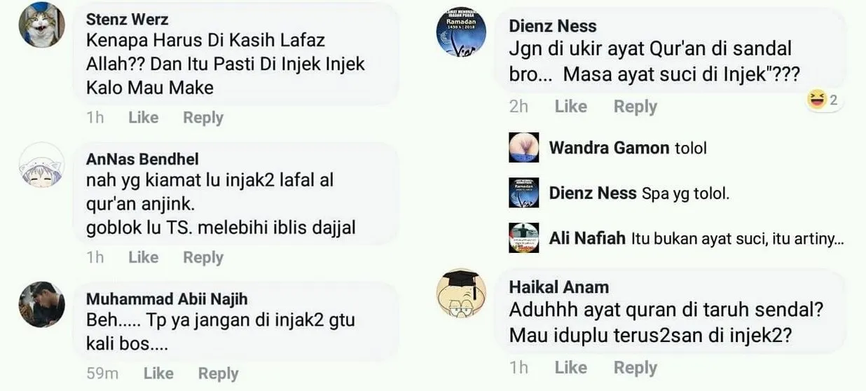 Dikira Ayat Alquran, Sandal Jepit dengan Aksara Arab ini Dikecam Warganet. Udah Ngegas, Eh Salah~ 5