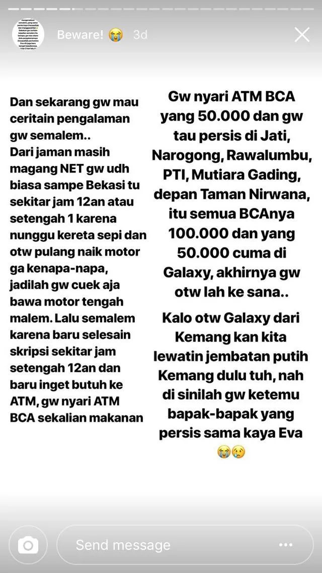 Berbagi Cerita Soal Bapak-Bapak Mesum di Jalan, IG Stories Gadis ini Menguak Banyak Kejadian Serupa 19