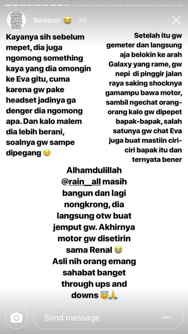 Berbagi Cerita Soal Bapak-Bapak Mesum di Jalan, IG Stories Gadis ini Menguak Banyak Kejadian Serupa 22