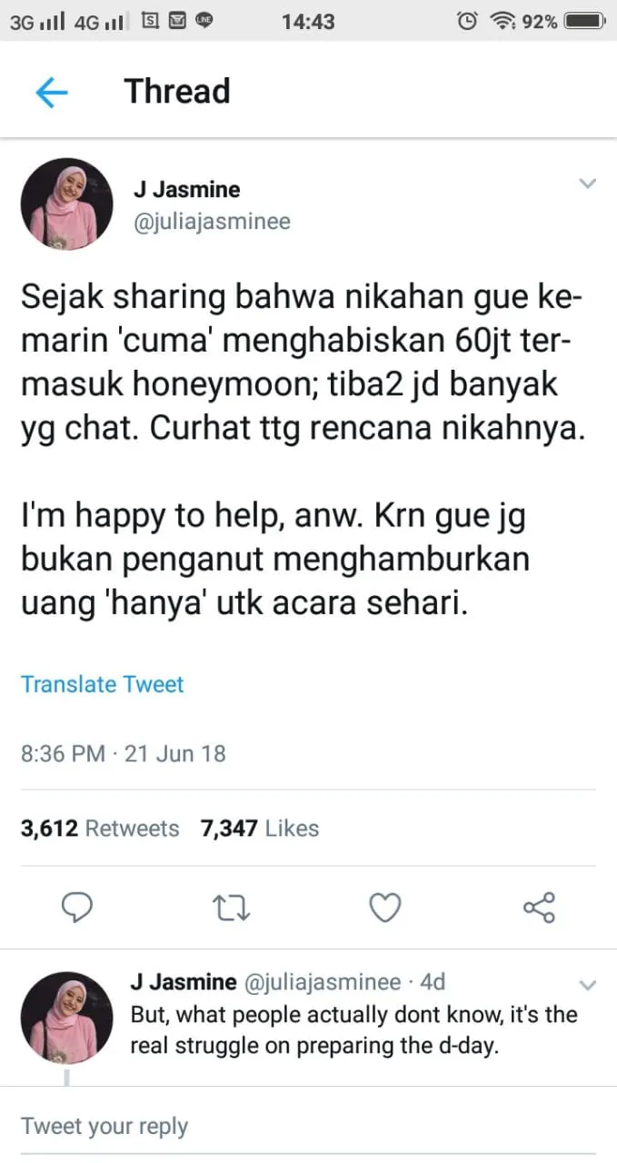 Inspirasi Perencanaan Nikah On Budget Ala Julia Jasmine. Pantas Saja Viral, Jadi Hemat Sih 21