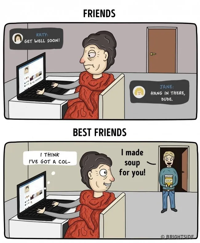 11 Ilustrasi Perbedaan antara Teman dan Sahabat dalam Kehidupan Sehari-Hari. Bener Banget Nggak sih? 20