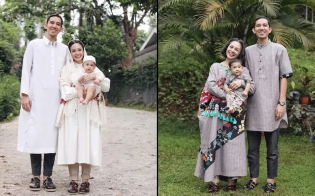 12 Baju Lebaran Keluarga Selebritas Ini Bisa Disontek Modelnya. Makin Kompak Pas Foto Bersama 15