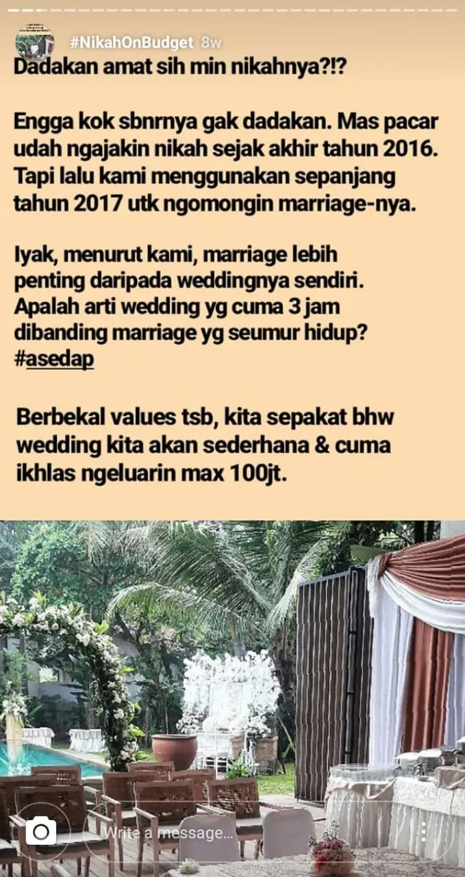 Inspirasi Perencanaan Nikah On Budget Ala Julia Jasmine. Pantas Saja Viral, Jadi Hemat Sih 24