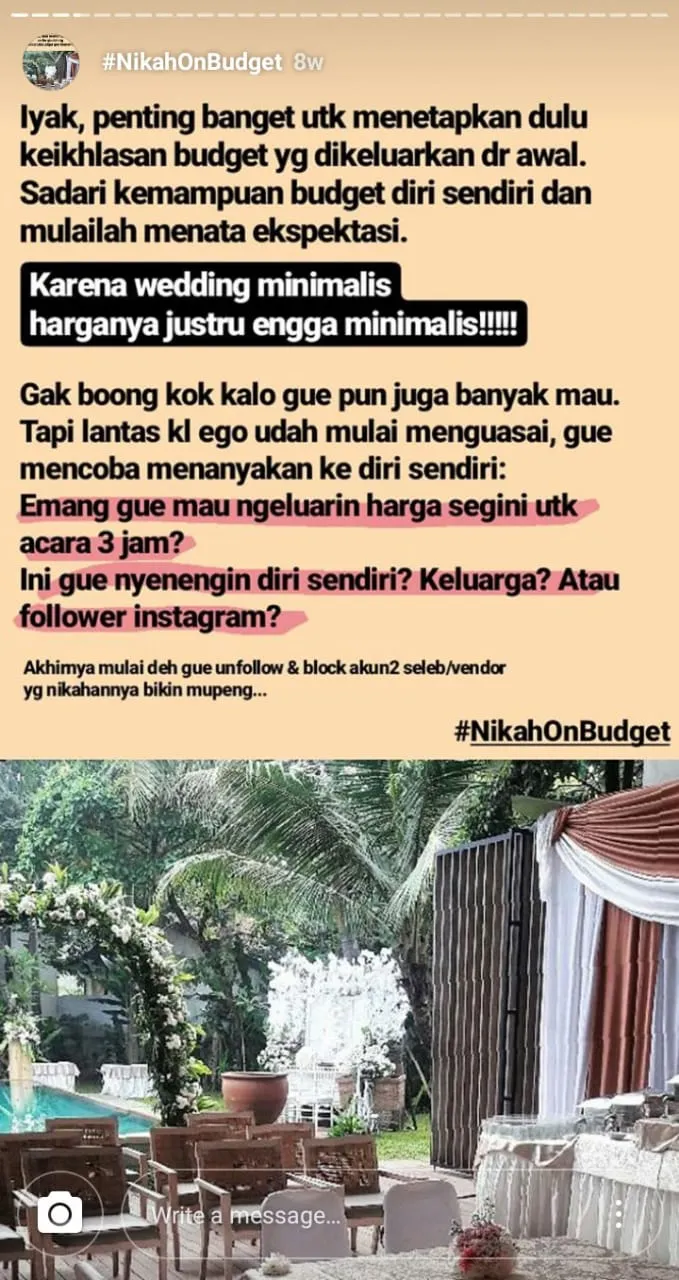 Inspirasi Perencanaan Nikah On Budget Ala Julia Jasmine. Pantas Saja Viral, Jadi Hemat Sih 25