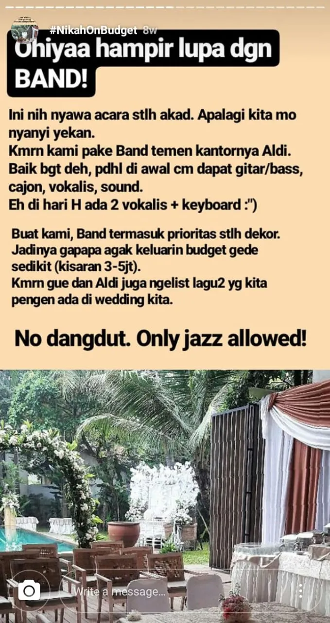 Inspirasi Perencanaan Nikah On Budget Ala Julia Jasmine. Pantas Saja Viral, Jadi Hemat Sih 33