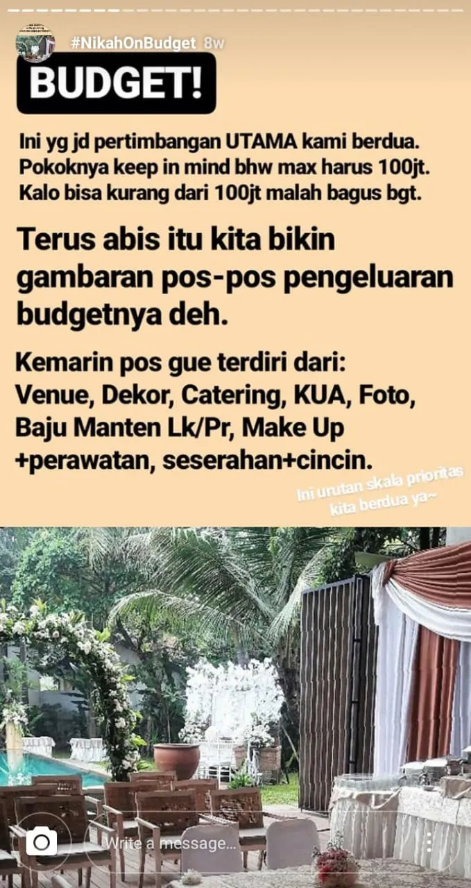 Inspirasi Perencanaan Nikah On Budget Ala Julia Jasmine. Pantas Saja Viral, Jadi Hemat Sih 29