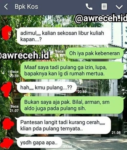18 Percakapan Kocak Anak Kuliah dengan Bapak Kosan. Akrab Banget Sih, Dijadiin Tempat Curhat, Kan~ 24