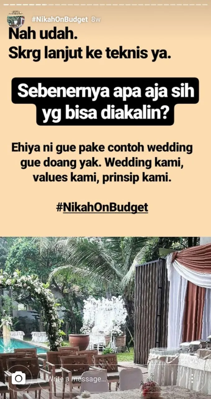 Inspirasi Perencanaan Nikah On Budget Ala Julia Jasmine. Pantas Saja Viral, Jadi Hemat Sih 28