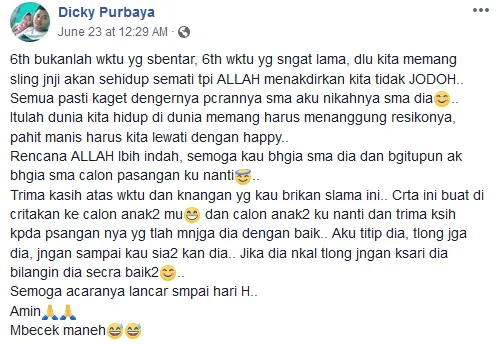 Percaya Jodoh di Tangan Tuhan, Cowok ini Relakan Pacar 6 Tahunnya Menikah dengan Pria Lain. Salut! 13