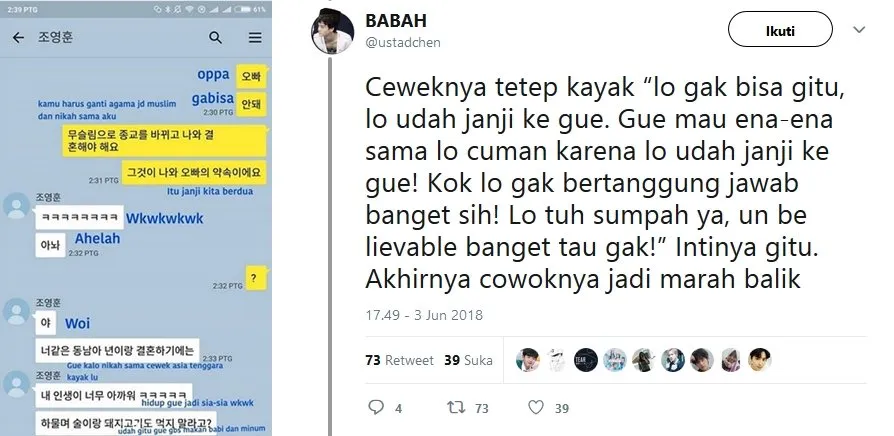 Janji Bakal Dinikahi Setelah Tidur Bareng Oppa Korea, Balasan yang Diterima Cewek ini Bikin Nyesek :( 14