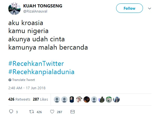 20 Tagar #RecehkanPialaDunia ini Mungkin Bisa Sedikit Obati Kecewa Karena Jagoanmu Kalah. Kocaklah~ 31