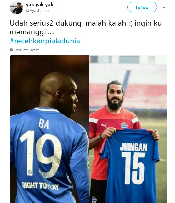 20 Tagar #RecehkanPialaDunia ini Mungkin Bisa Sedikit Obati Kecewa Karena Jagoanmu Kalah. Kocaklah~ 33