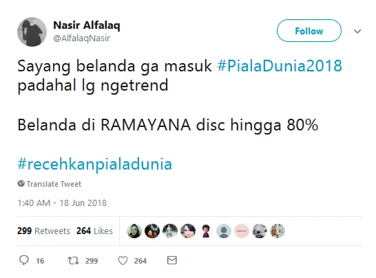 20 Tagar #RecehkanPialaDunia ini Mungkin Bisa Sedikit Obati Kecewa Karena Jagoanmu Kalah. Kocaklah~ 26
