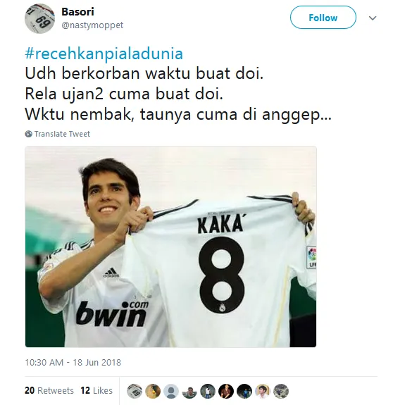 20 Tagar #RecehkanPialaDunia ini Mungkin Bisa Sedikit Obati Kecewa Karena Jagoanmu Kalah. Kocaklah~ 21