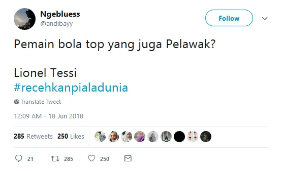 20 Tagar #RecehkanPialaDunia ini Mungkin Bisa Sedikit Obati Kecewa Karena Jagoanmu Kalah. Kocaklah~ 32