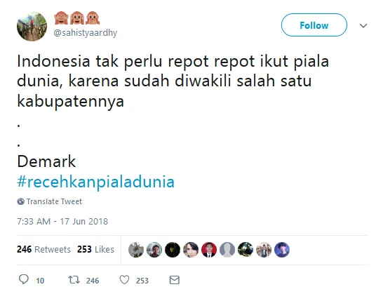 20 Tagar #RecehkanPialaDunia ini Mungkin Bisa Sedikit Obati Kecewa Karena Jagoanmu Kalah. Kocaklah~ 39