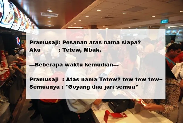 11 Rekomendasi Nama Gokil yang Bisa Dipakai Saat Pesan Makanan. Asal Jangan Sampai Lupa Ambilnya sih 21