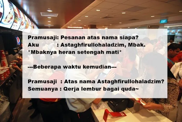 11 Rekomendasi Nama Gokil yang Bisa Dipakai Saat Pesan Makanan. Asal Jangan Sampai Lupa Ambilnya sih 22