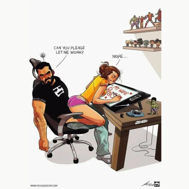24+ Ilustrasi Kocak Kehidupan Menikah dari Sudut Pandang Suami. Banyak Lucunya! 39