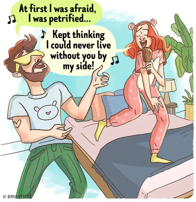 15 Ilustrasi Ini Gambarkan Kehidupan Pasangan Pasca Menikah. Pokoknya Seru Deh Kalau Sudah Sah 26