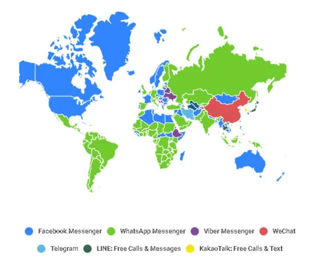 Setelah Yahoo Messenger Resmi Tiada, Begini Peta Persebaran Pengguna Aplikasi Chatting di Dunia 20